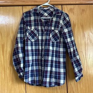 Skies Are Blue plaid button up shirt